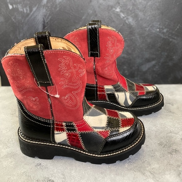 Original Ariat Fatbaby Patchwork Boots Artist Series 6.5B - Picture 14 of 15